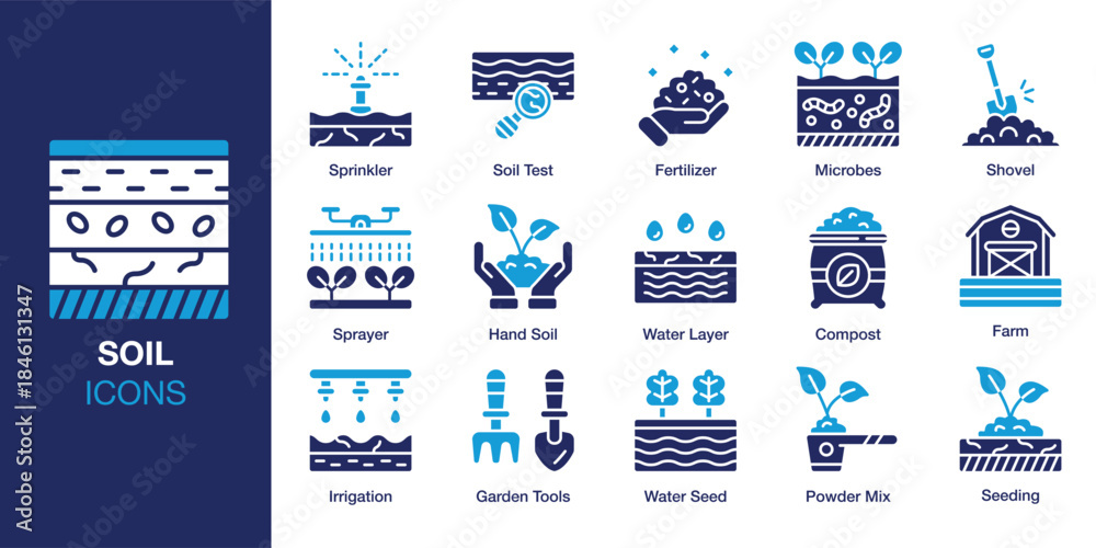 Foto Soil Icon set