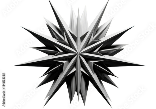Modern metallic starburst design element
