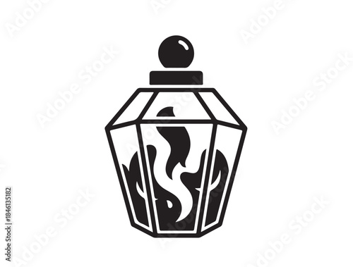 Crystal Glow Jar in silhouette white background.