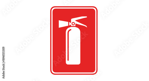 Fire Extinguisher Safety Sign Vector