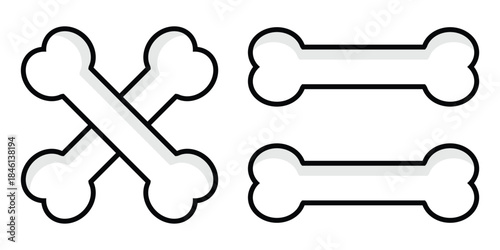 simple crossbones icon vector