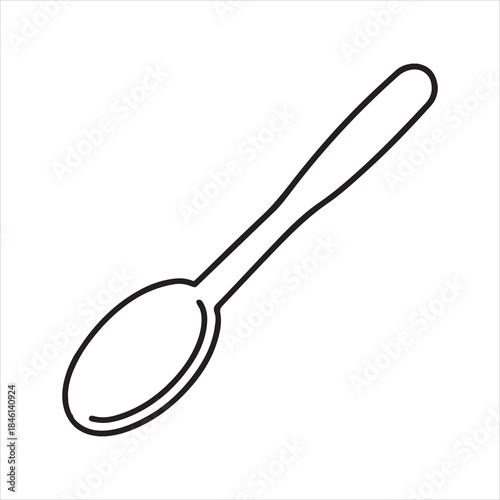 spoon on white background