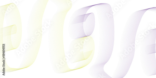 Abstract line wave background. Technology abstract lines on white background. Undulate Grey Wave Swirl, frequency sound wave, twisted curve lines with blend effect.