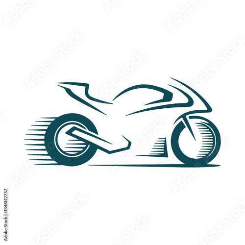Modern Motorcycle Logo Design Vector Template