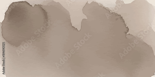 Muted Brown Watercolor Texture Vector Background Abstract Earthy Wash