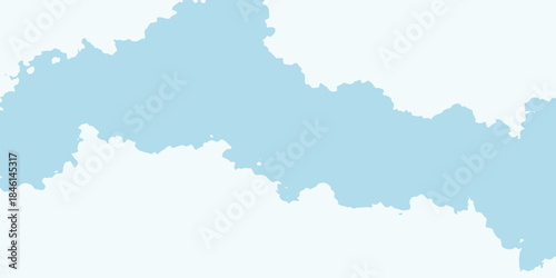 Light blue abstract watercolor wash shape border background vector