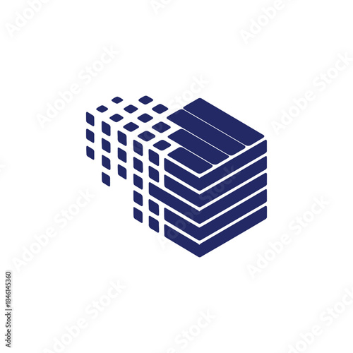 Modern Tiles Logo Design Vector Template