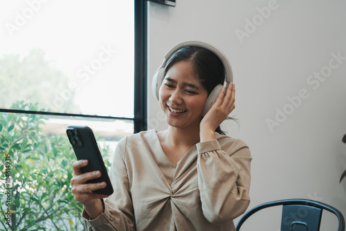 Overjoyed businesswoman happy for successful work.