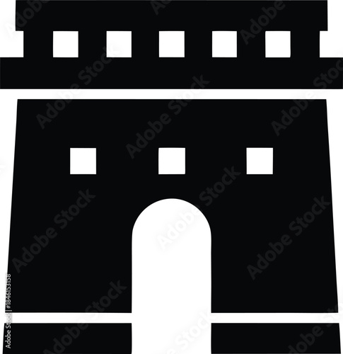 irish landmark line art vector illustration on transparent background