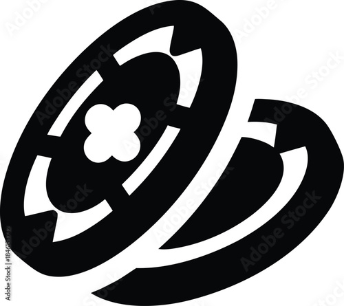 lucky coin line art vector illustration on transparent background