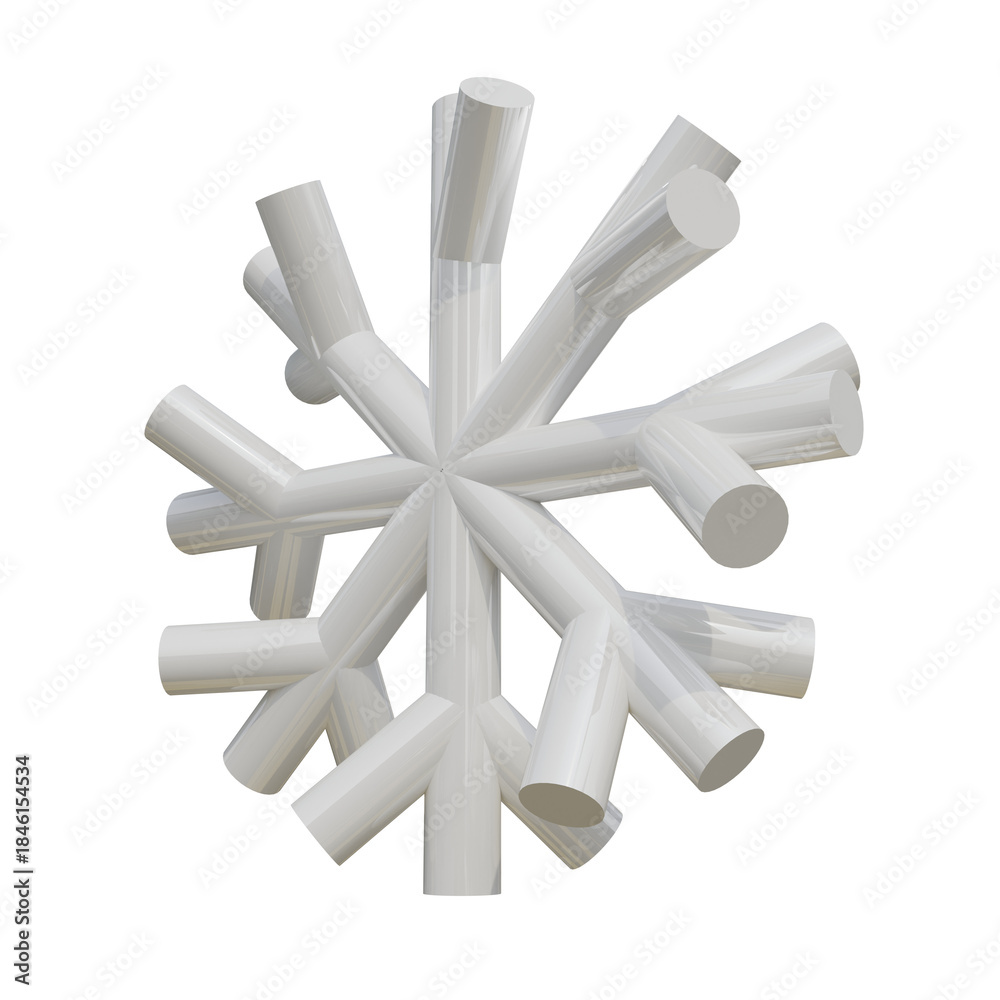 Fototapeta premium snowflake on white