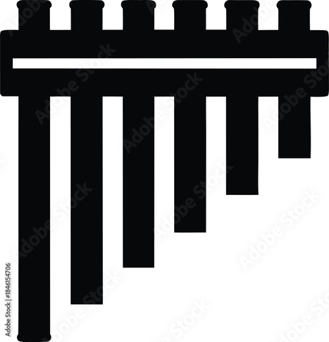 traditional irish instrument line art vector illustration on transparent background