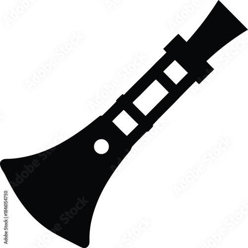 traditional irish instrument line art vector illustration on transparent background