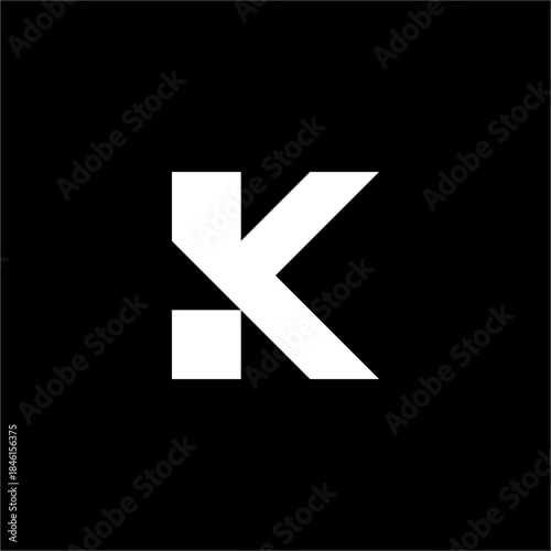 A futuristic, angular Letter K design that suggests forward momentum. Suits a logistics or high-tech engineering company focused on efficiency and movement.