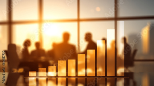 Financial performance growth chart presentation