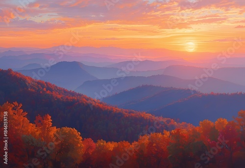 sunrise in the mountains