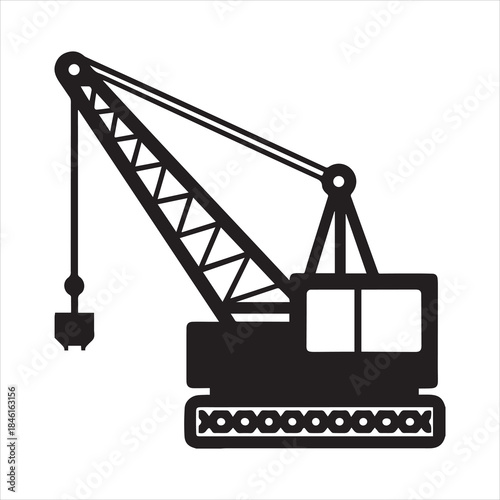 silhouette of a crane