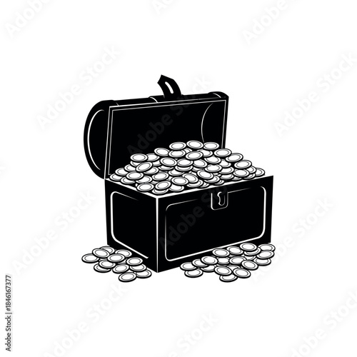 treasure chest with coins