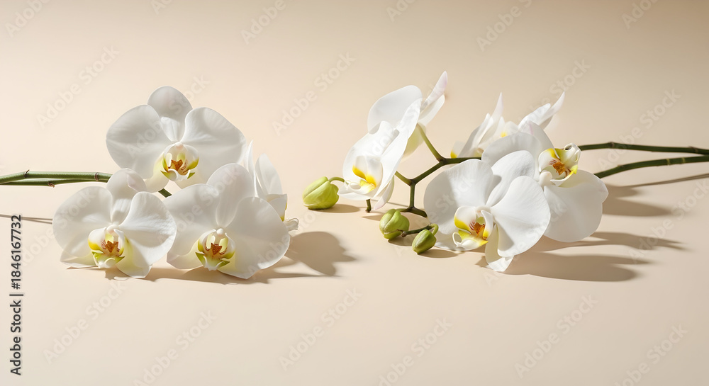 Obraz premium Graceful White Orchids in Peaceful Light