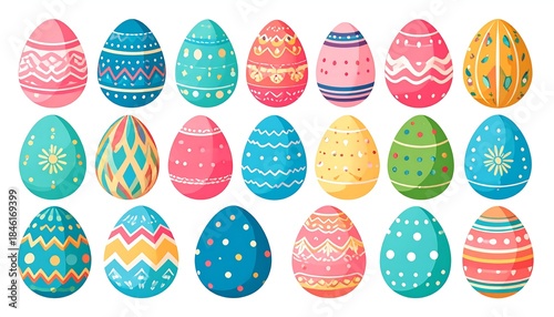 Colorful Easter Eggs Collection for Festive Celebrations.