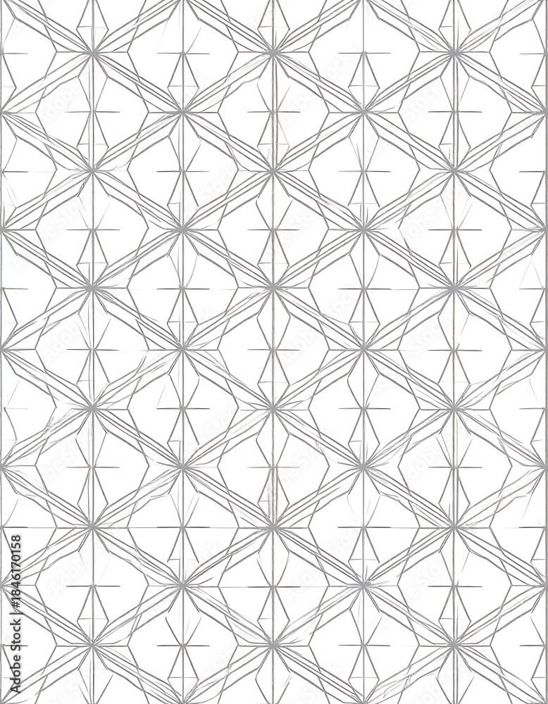 Naklejka premium Delicate gray geometric pattern of intersecting lines against white background