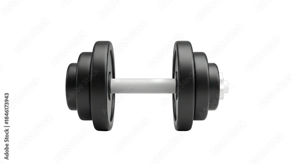 Fototapeta premium Dumbbell Isolated on White Background for Fitness
