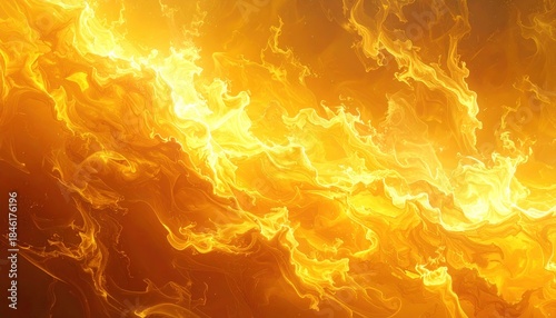 Abstract fiery background with swirling flames and intense heat.