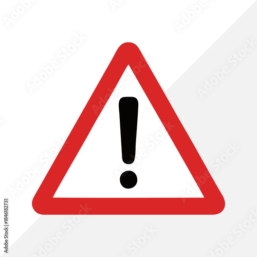 Warning Road Sign Triangle Exclamation Vector