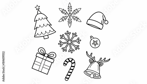 Aesthetic Hand-Drawn Summer Holiday Elements Set in Vintage Sketch Style, Perfect for Tropical Beach Vacation Themes and Seaside Leisure Graphics