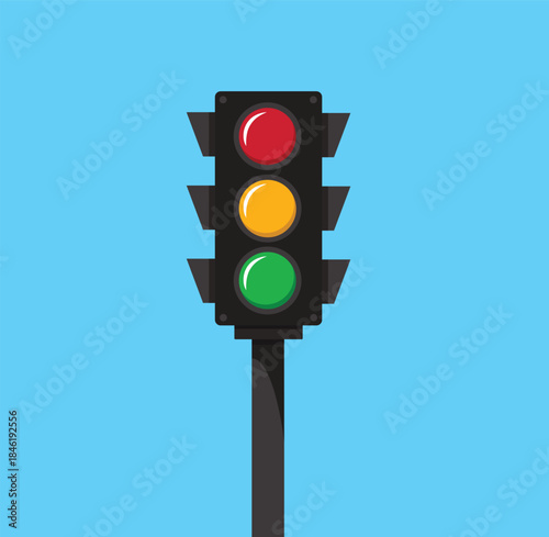 Red, Yellow, Green Traffic Signal
