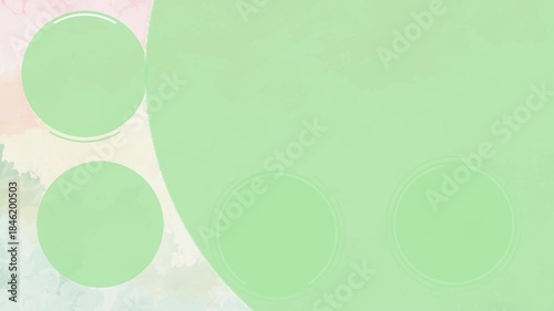 Animated graphic of 5 green circles, sorting options, animation showing an empty diagram, empty design elements for process layout, animated graphics.