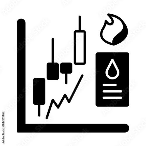 Oil trade market icon