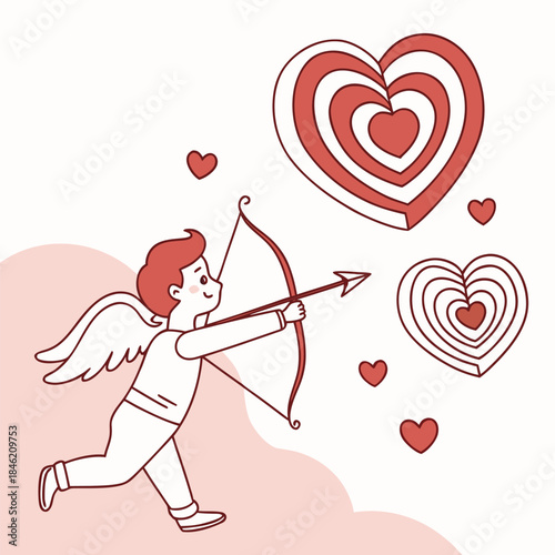Creative Valentine Cupid Illustration