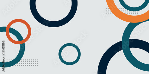 Abstract geometric background circle ring color shape