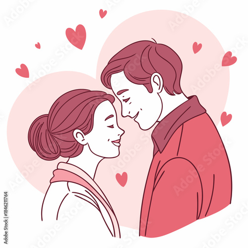 Valentine Day Romantic Silhouettes Set