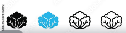 Healthy food and vegetable icon for grocery app ui, flat and line vector symbol