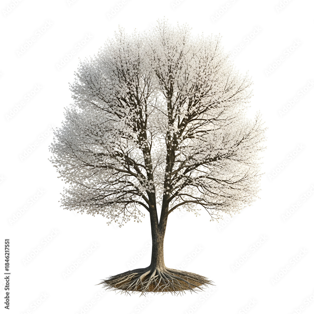 Obraz premium Mature Snowy Tree With Graceful Appearance