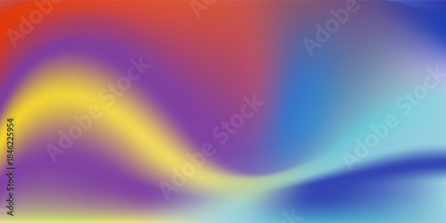Smooth and blurry colorful gradient mesh background. Modern bright rainbow colors. Easy editable soft colored vector banner template. Premium quality.Print