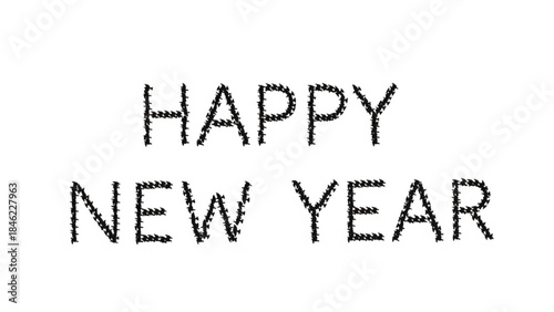 New Year's Greetings: A simple yet cheerful message, wishing all a Happy New Year. Embodying the spirit of fresh beginnings and joyous celebrations.