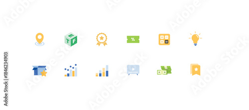 Icon set for web and mobile app design