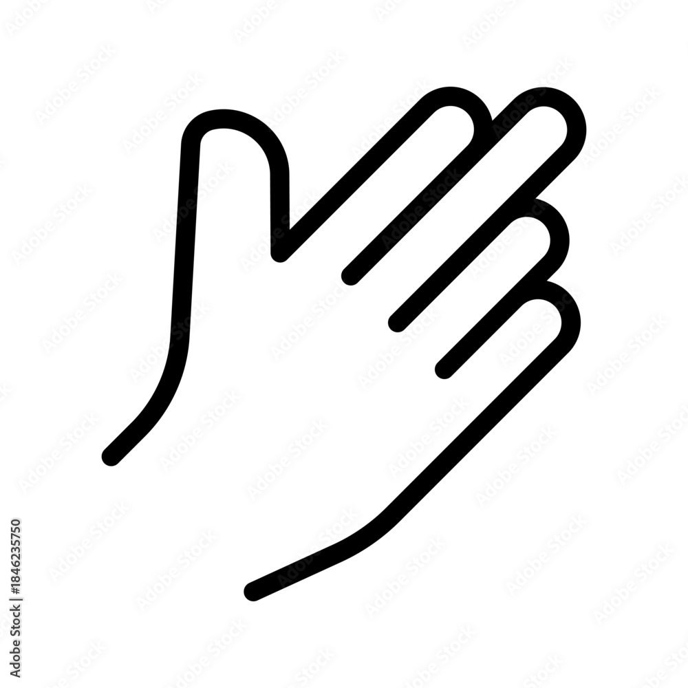 Fototapeta premium Versatile Hand icon set for gestures, interaction, UI apps, and communication design