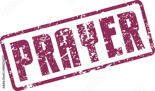 Deep maroon distressed stamp impression signifying spiritual devotion and reverent communication for sacred practices