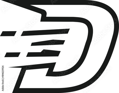 Speed Letter D Logo Icon