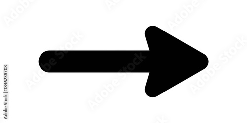 Black directional arrow pointing right