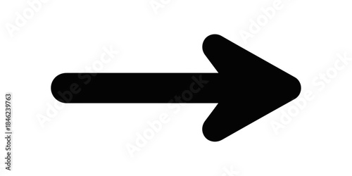 Black directional arrow pointing right