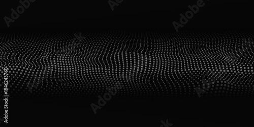 Abstract digital wave of particles. Futuristic point wave. Technology background vector. Vector illustration