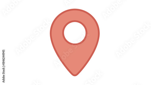 Simple Location Pin Icon, Navigation Symbol, Map Pointer Flat Vector Illustration