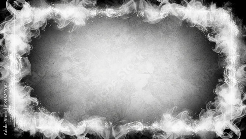 Smoke border frame with empty space for text or image in center