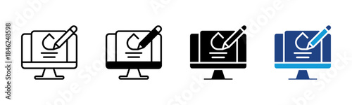 Design icon set multiple style collection