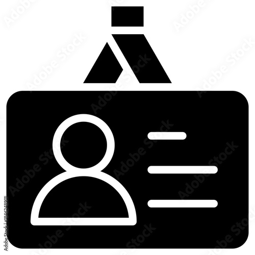 Id card icon for management productivity, business, website, application, printing, document, poster design, etc